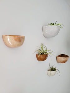 Small glaze wall pots set of 3