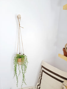 Hanging planter with beads